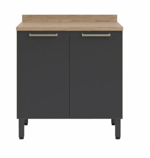 Charms Kitchen 80cm Floor Unit Graphite-Oak