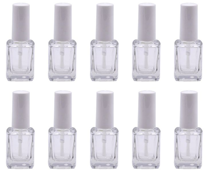 10ml Empty Clear Nail Polish Bottles 10 Pieces