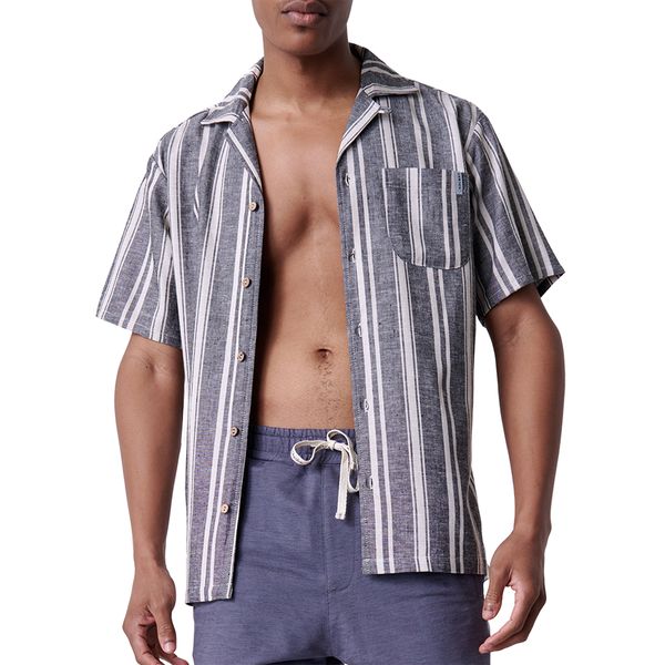 Holmes Brothers-Mens-Down Under Ss Woven Shirt-Grey
