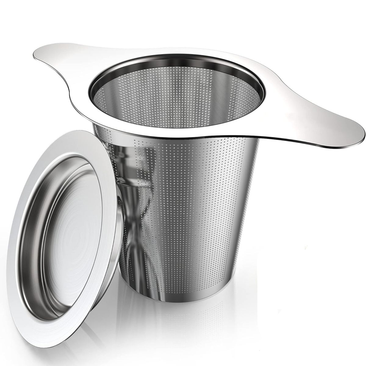 Tea Infuser Fine Mesh Strainer with Double Handles and Lid Coffee Filter