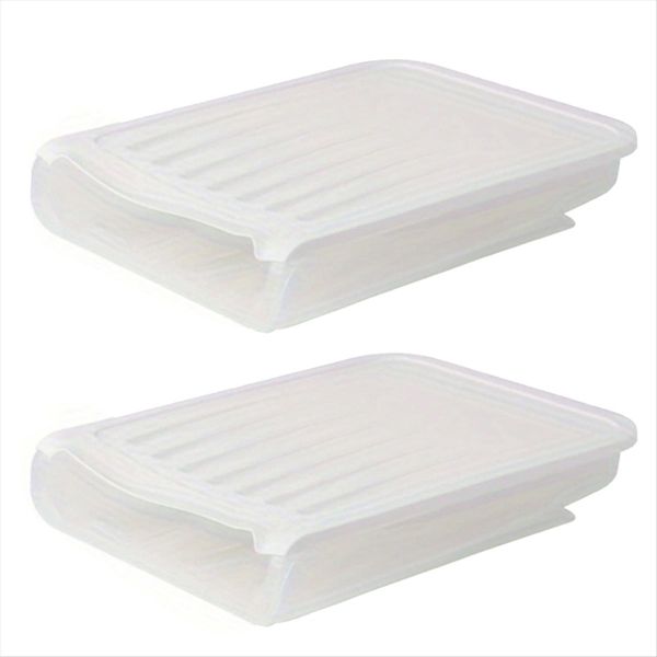 Automatic Rolling Egg Box Refrigerator Crisper Egg Basket White