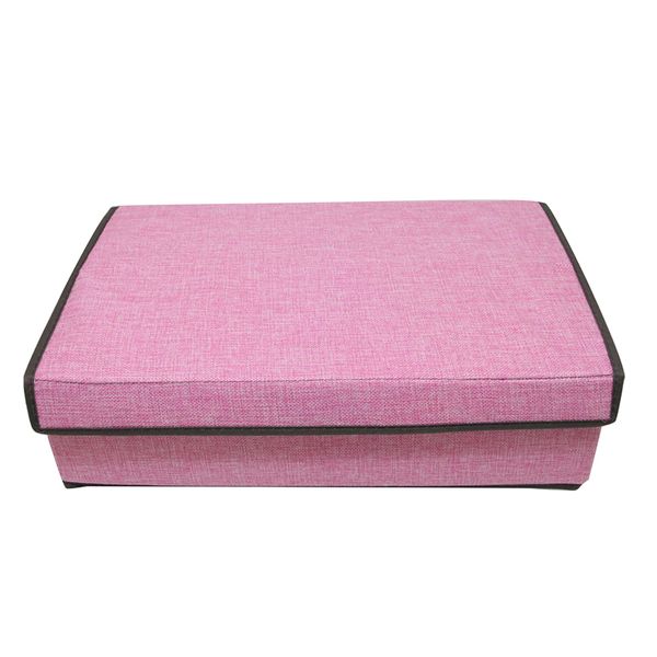 Foldable Clothes Storage Organizer With Cover Item Storage Box