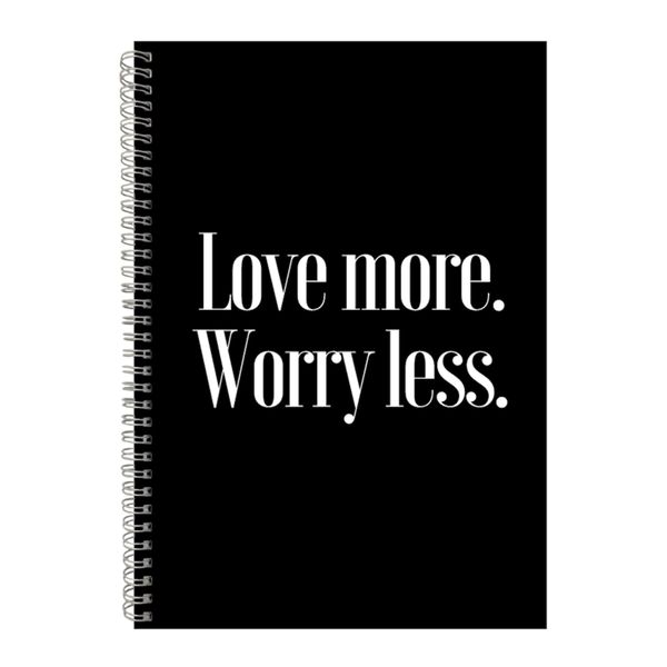 Love more A4 Notebook Spiral Lined Motivational Sayings Graphic Notepad 229