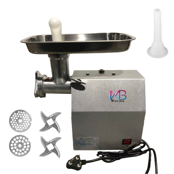 WOVIBO Commercial Electric Meat Grinder Stainless Steel Meat Mincer 850W