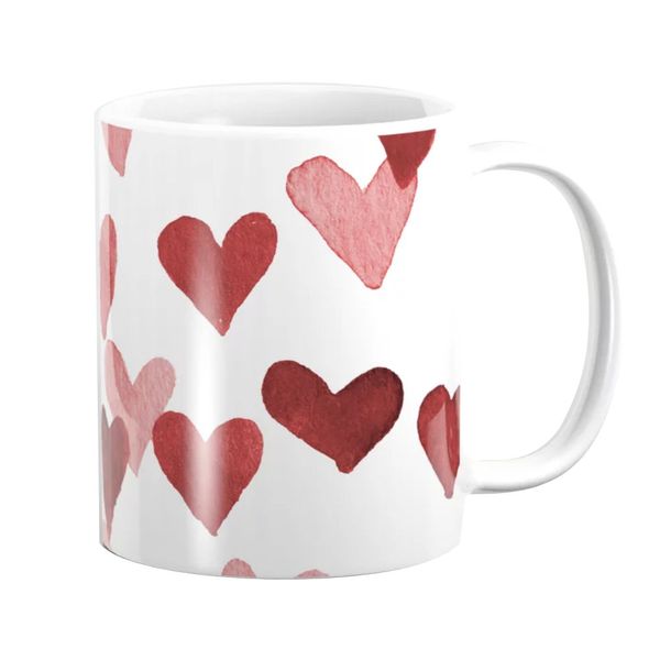 Pappa Joe Mug - Watercolour Red Hearts