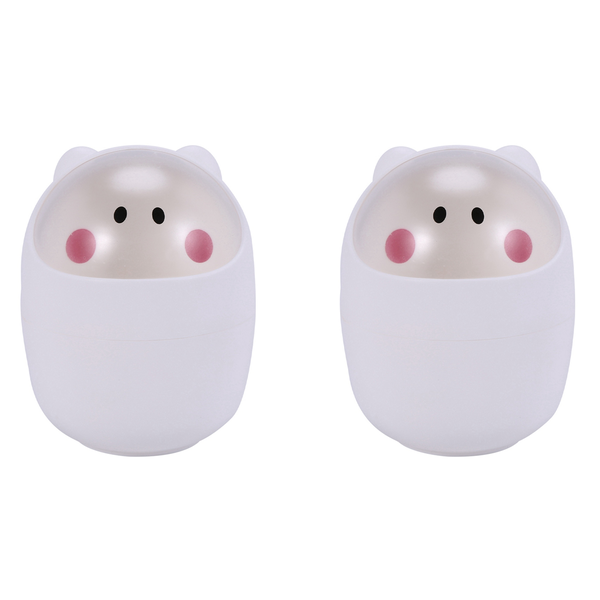 Desktop Garbage Basket Cleaning Barrel Animal Trash Can White