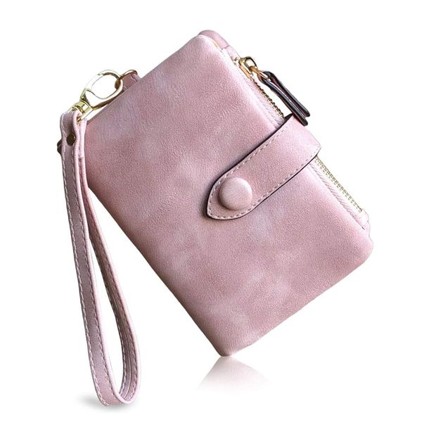 Ladies Portable Wallet Rfid Blocking Ladies Wristlet with Card holder Coin