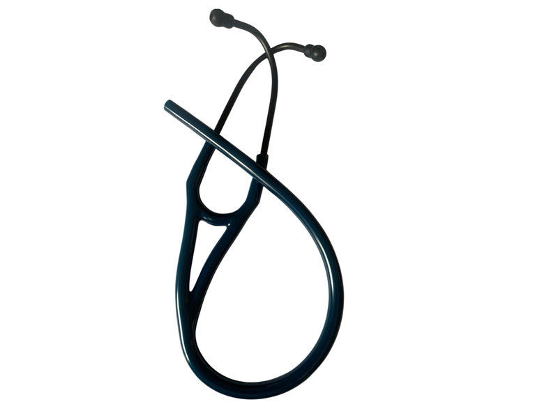Cardiology Stethoscope Tubing Replacement - Caribbean Blue with Black Coat