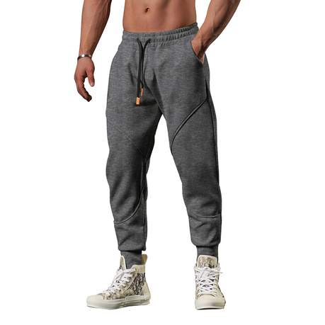 Men's Casual Tapered Pants Winter Joggers Sweatpants Cargo Fitness Trousers Image