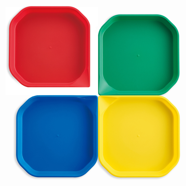 EDX Education - Fun2 Messy Tray - Activity Play Trays - 4 Colours - 4 Pieces