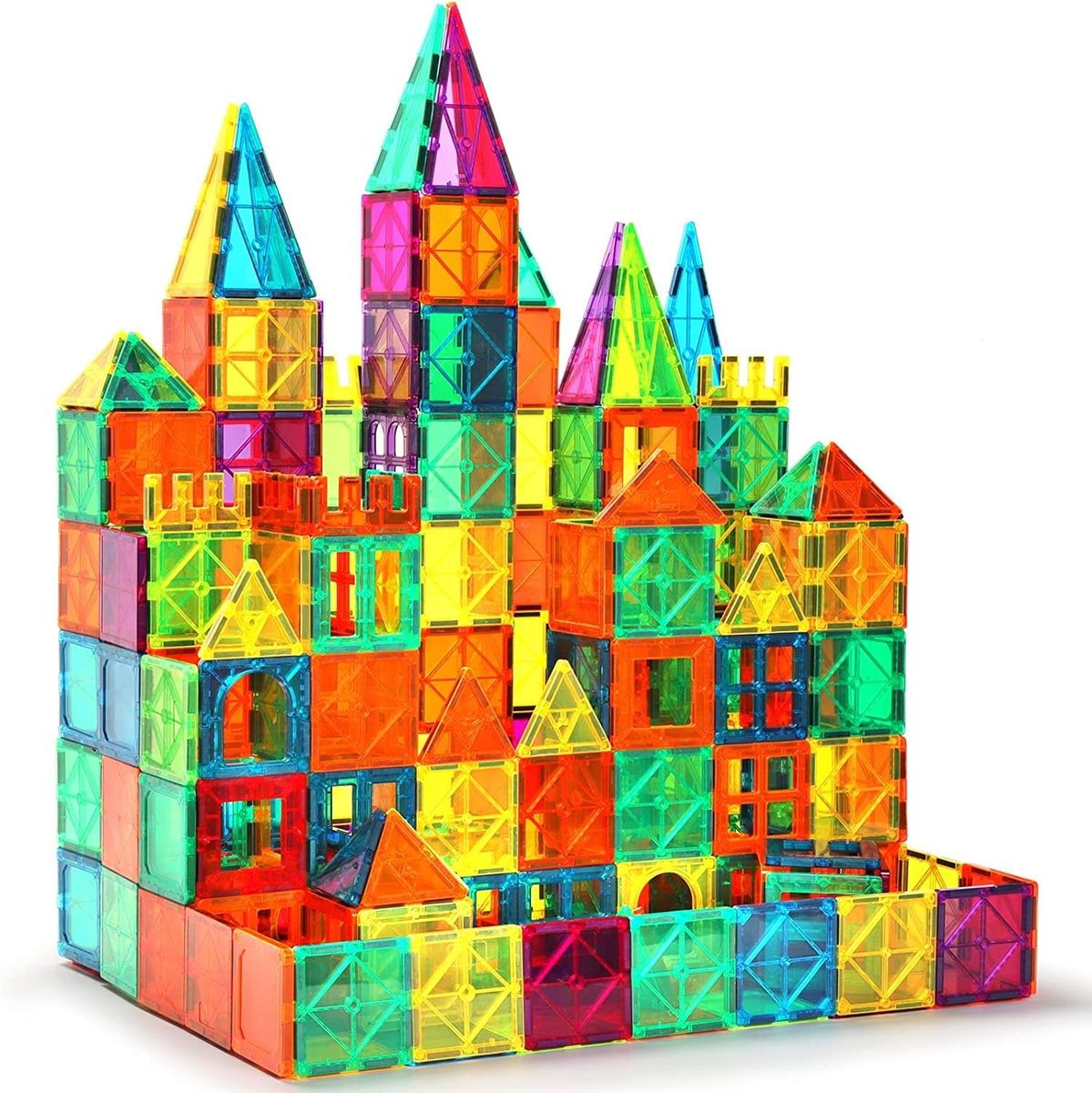 Magnetic Tiles 100 Piece Magnet Building Blocks For Kids Stacking 