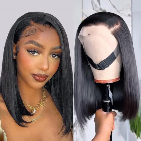 Glueless Straight Short Bob Wig Human Hair 13x4 HD Lace Front Wig 14inch Shop Today. Get it Tomorrow takealot