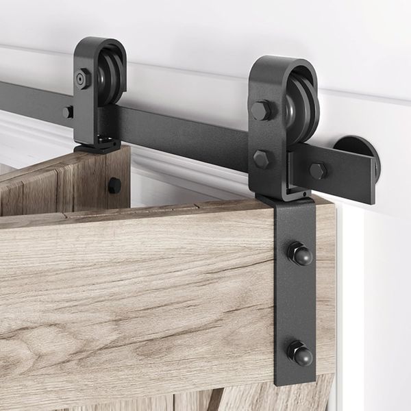 1.5M Bifold Sliding Barn Door Hardware Track Kit For 2 Bi-Folding Doors