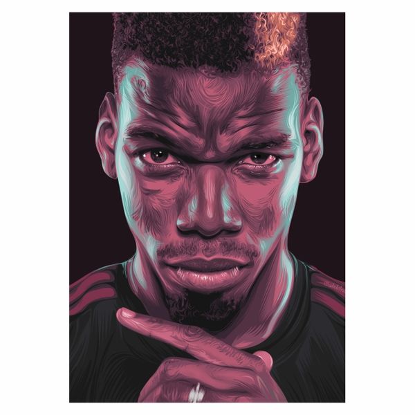 Paul Pogba Red - A1 poster