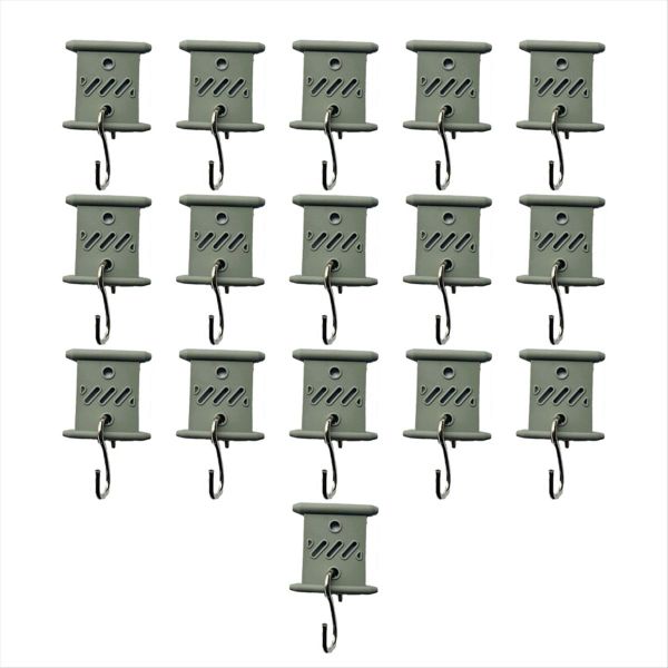 16 Pcs Rv Awning Hooks Cedarwood Rail Hangers for Rv Caravan Camping Tent