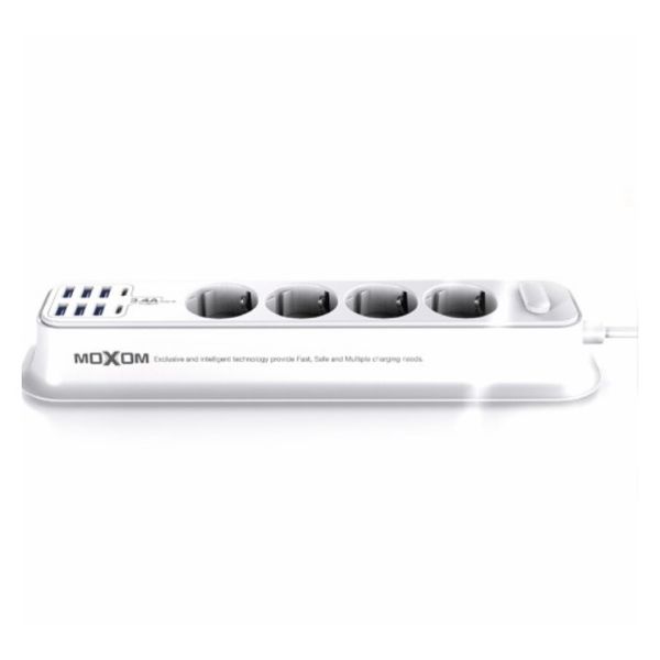 Moxom 12 Socket Power Fortress 2 Meter Extension Cord Adapter - MX-ST05