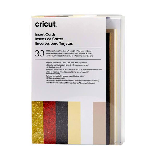 Cricut Insert Cards Glitz and Glam R40 - 12.1cm x 16.8cm - 30 Pack