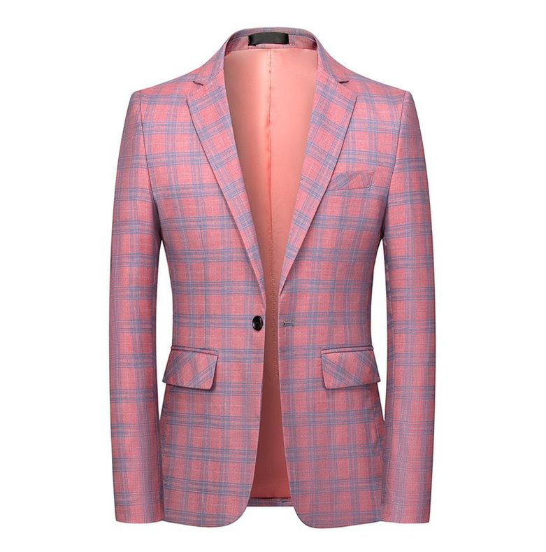 Men's Casual Suit Blazer Jackets Slim Fit Plaid Blazer | Shop Today ...