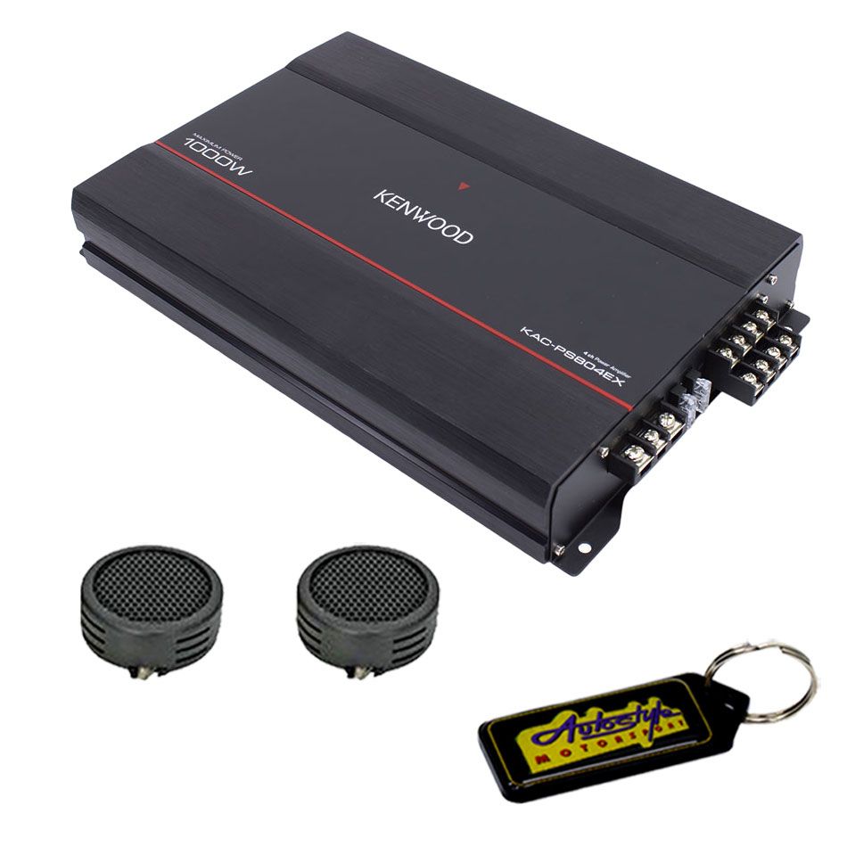 Kenwood 1000W 4 Channel Class AB Power Amplifier & Evo Tweeters