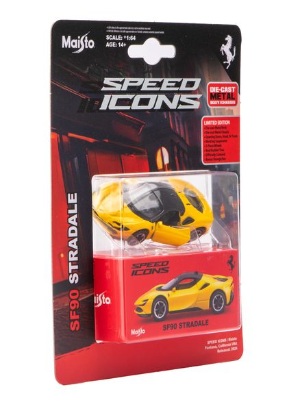 Maisto 1/64 Speed Icons - Ferrari SF90 Stradale - Yellow/Black