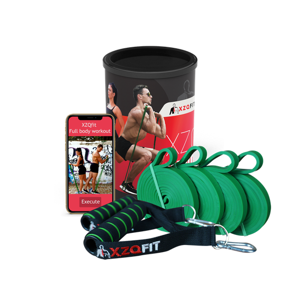 XZQ Band Package - 4 x Resistance Bands And Handles