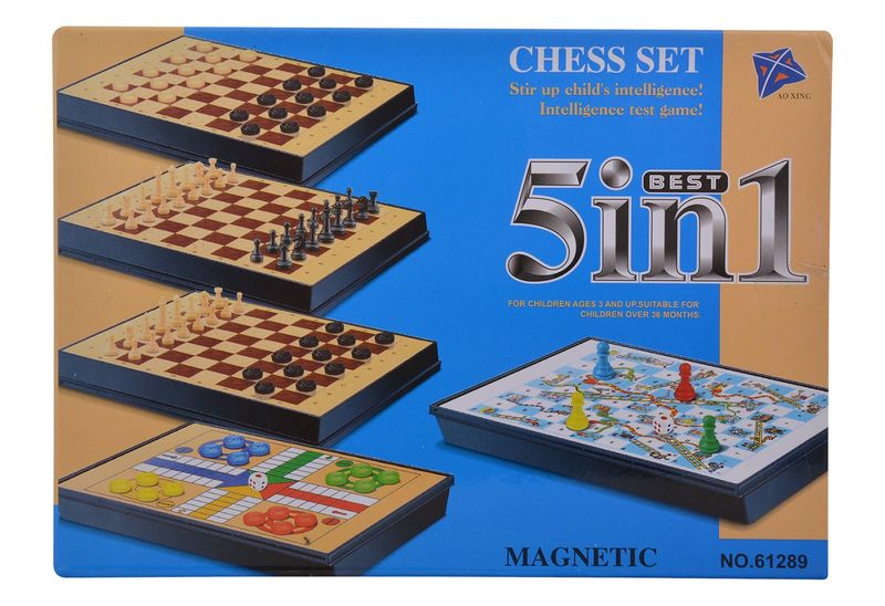 Furas 5 in 1 Magnetic Chess Game Set