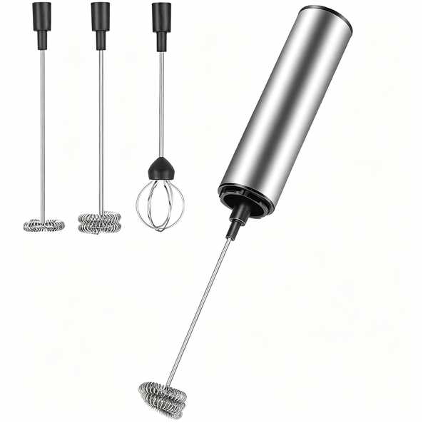 Electric Milk Frother - Dual Stirring Heads - USB Charging