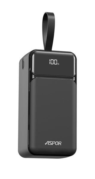 Aspor A319 22.5W 50000mAh Fast Charging Big Mac Power Bank with 3 Cables