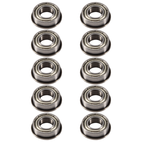 10 Pcs F688Zz Flanged Bearings Metal Steel 8 x 16 Compatible with None