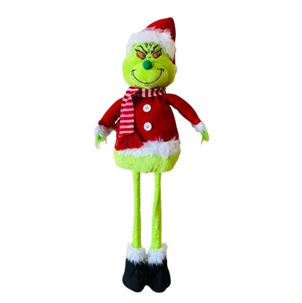 Christmas Grinch Inspired Plush Decoration with Extendable Legs (75cm)