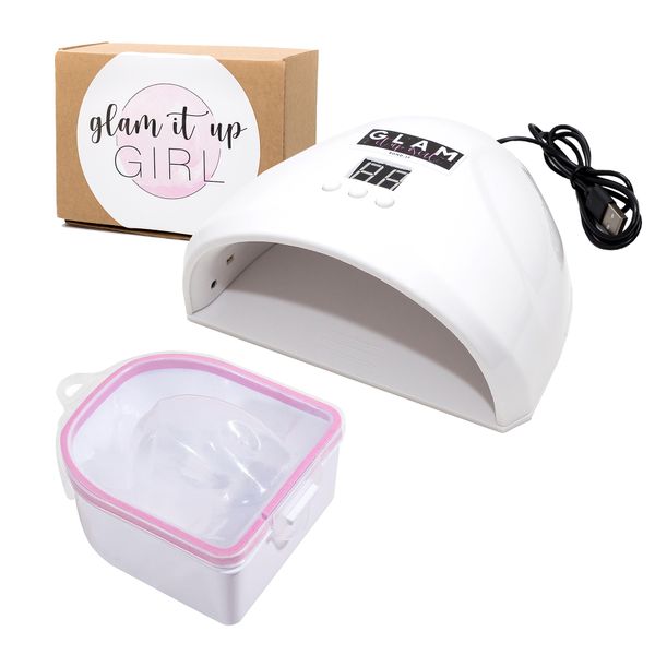UV Gel Nail Lamp (USB) &amp; Soak-Off Bowl set of 2