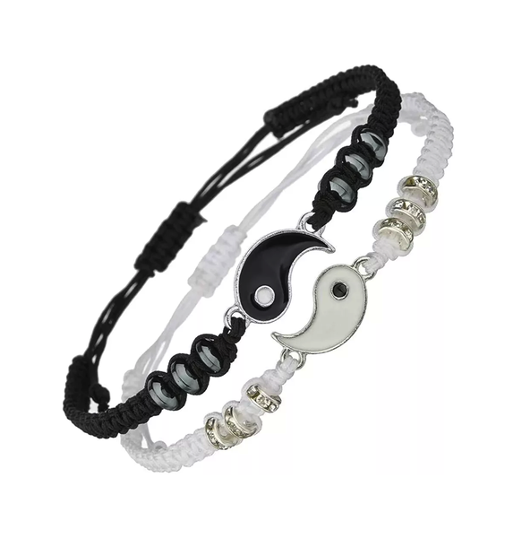 Yin Yang Friendship or Couple Bracelets
