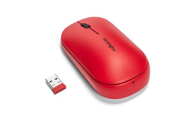 Kensington SureTrack Dual Wireless Dongle and Bluetooth Mouse - Red