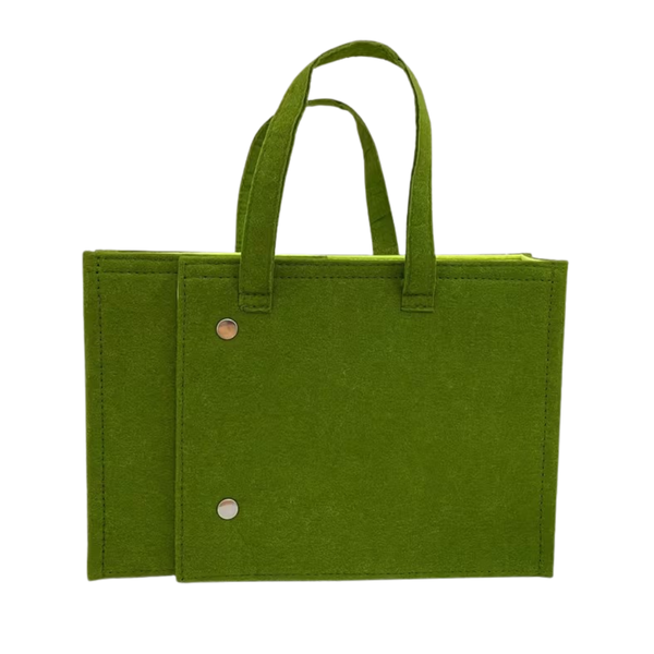 Bestby-6 Compartments Felt Storage Tote Bag Standalone Stationery Organizer
