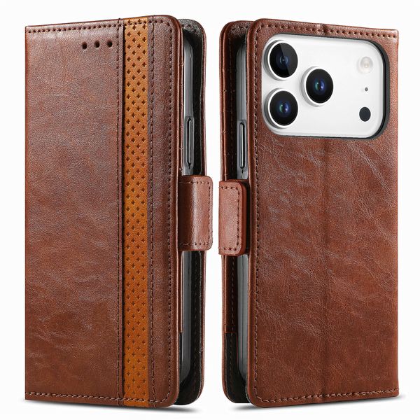 Leather Case Compatible With iPhone 17 Pro Max Flip Wallet Cover
