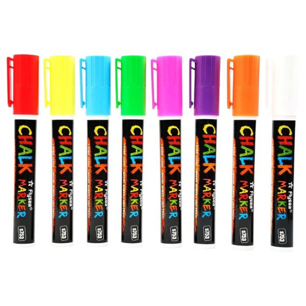 8 Pack - Vibrant Liquid Chalk Markers - Multicolor