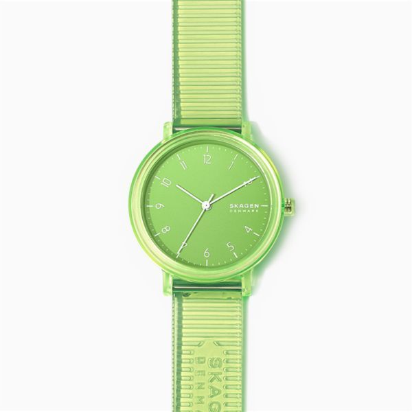 Skagen Aaren Green Polyurethane Watch - SKW2857