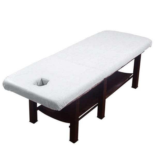 Elastic Fitted Breathable Disposable Bed Sheets with Face Hole