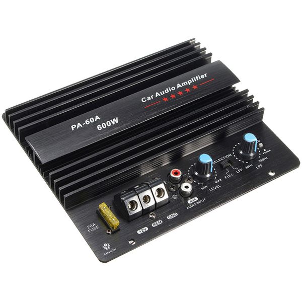 12V 600W Car Amplifier Board PA-60A Subwoofer Circuit Module,Black