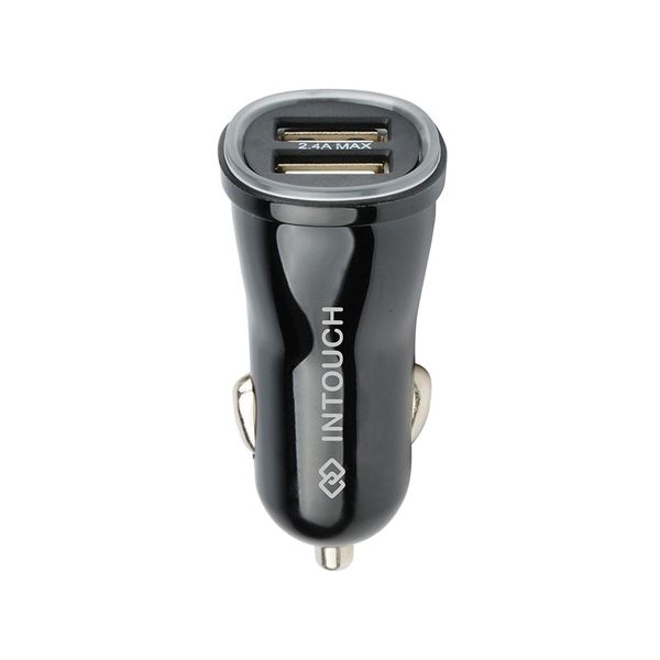Intouch Dual Car Charger 2.4A - Black