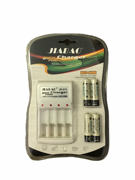 4 x AA Ni-Mh rechargeable batteries with AA/AAA power charger