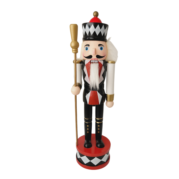 Nordic Scandinavian Wooden Christmas Xmas Nutcracker Soldier Statue 30cm