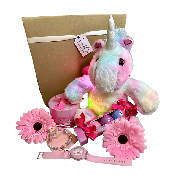 Girls Unicorn Gift Set - Magical Light-Up Plush, Accessories &amp; BathTime Fun