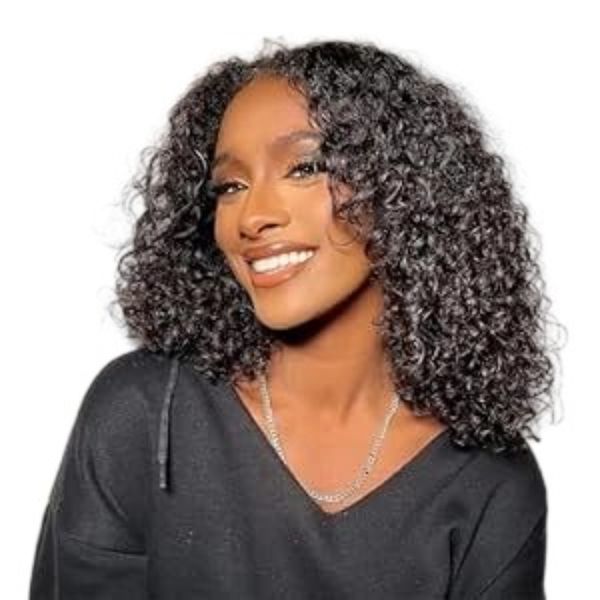 14 Inch Water Wave Glueless Wig Brazilian Curly Wig 13x4 Full Front Wig