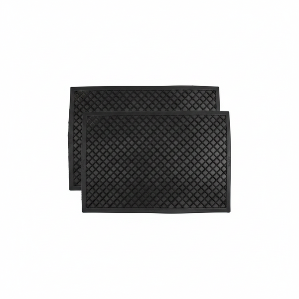 Universal Rubber Car Mat 127 x 86 cm - All-Weather, Non-Slip - 2 Pack