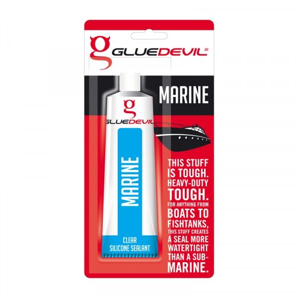 Bulk Pack 3 x GlueDevil Marine Silicone Blister Packs - 90ml - Clear