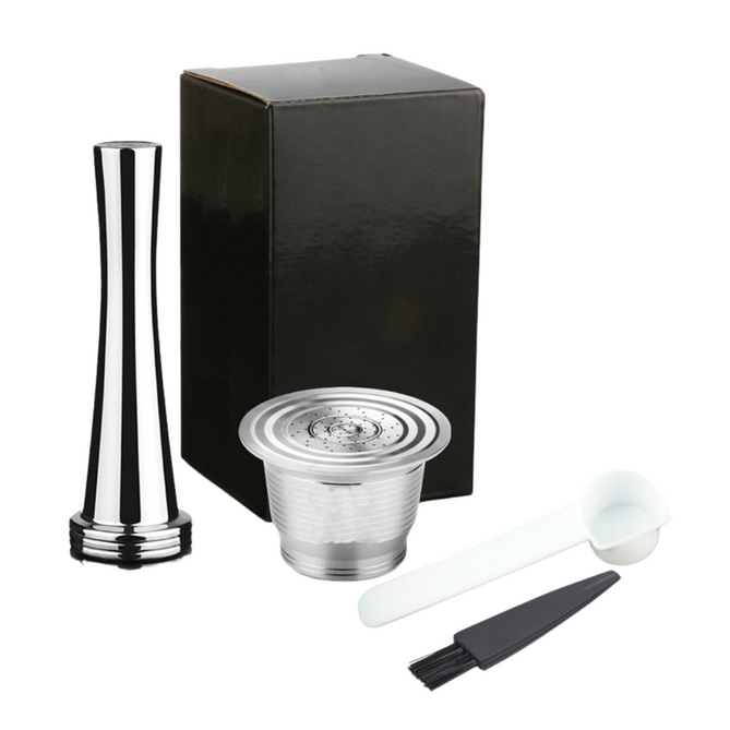 Reusable Nespresso Coffee Capsules Kit With Brush and Spoon Buy