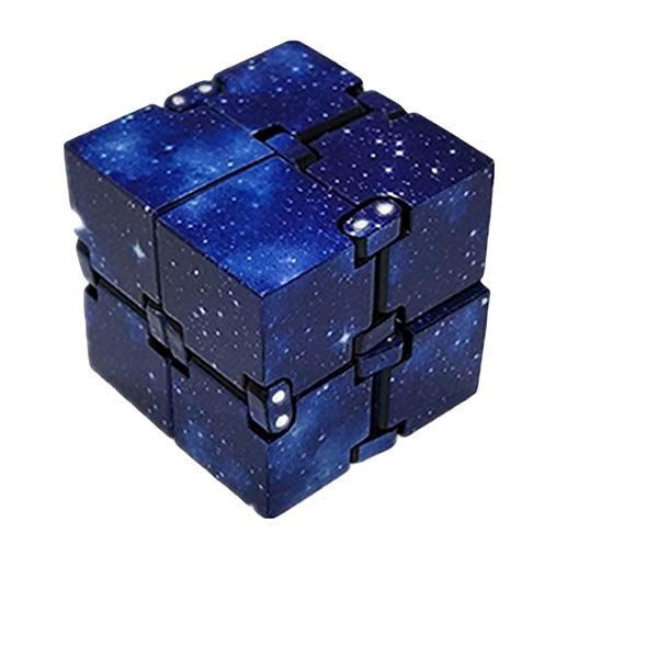 Infinity Fidget Cube Toy - Blue Galaxy Space