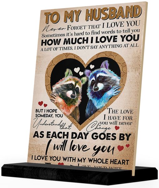 To My Husband SQUIRRELS Birthday Christmas Anniversary Gift Ceramic Tile
