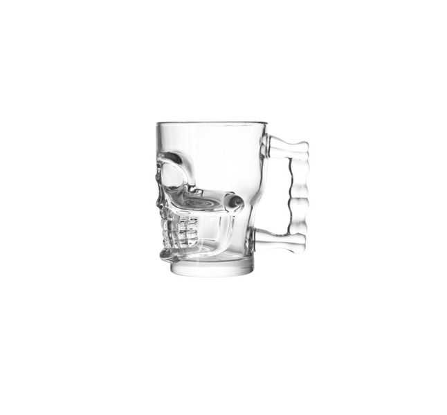 Halloween Skull Skeleton Beer Mug - 450ml (3 Pack)